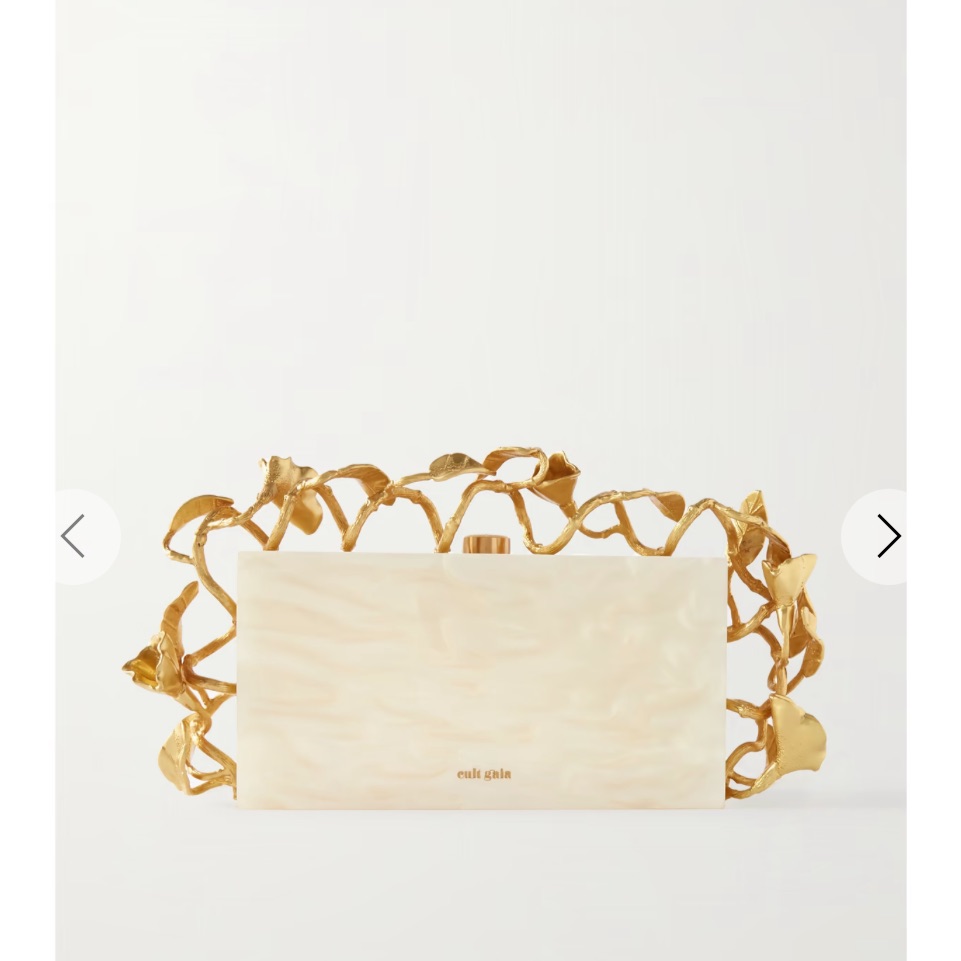 Cult Gaia Fana Marbled Acrylic Clutch It’s Not White. It’s Gray.